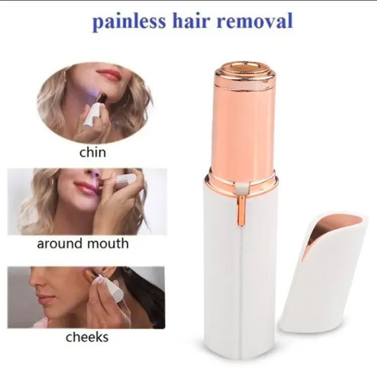 Facial Hair Remover Shape Lipstick Flawless Women's Painless Hair Remover(Battery Operated)