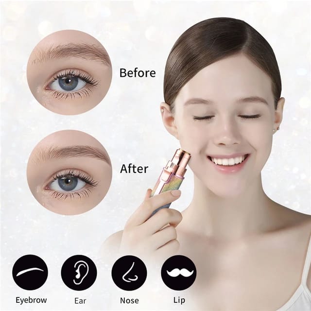 BlawLess Original 2 in 1 Rechargeable Flawless Eye Brow And Facial Hair Remover Machine