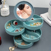 4 Layer Rotating Jewellery Box with Mirror/Portable Jewellery Storage Case.