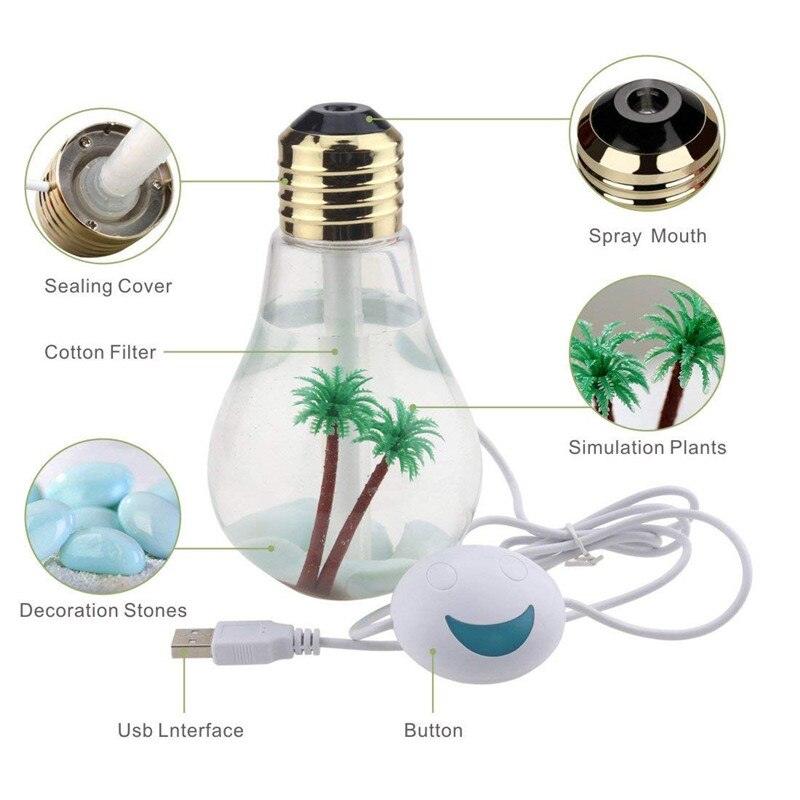 LED Lamp Humidifier  Air Freshener