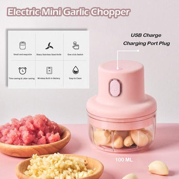 Garlic Mincer Mini Wireless Food Chopper